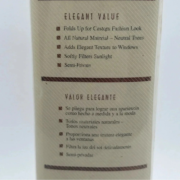 New Ambria Fruitwood Burnt Roman Shade 36" X 72". - Picture 3 of 10